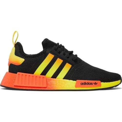 FZ5877 Adidas Men`s NMD_R1 Black Orange Yellow Sneakers