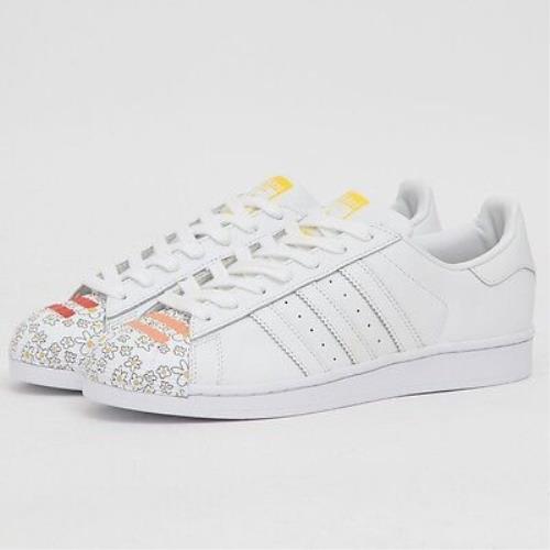 Adidas Originals White Superstar Pharrell Supershell Leather Sneakers White - S83368