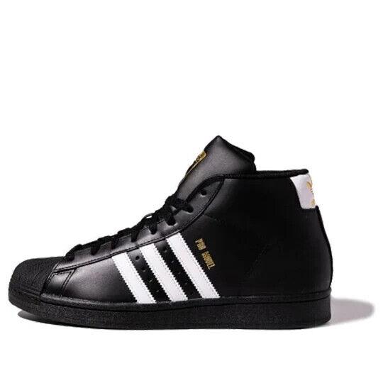 FV5723 Adidas Originals Men`s Pro Model White Gold Black Sneakers - Black