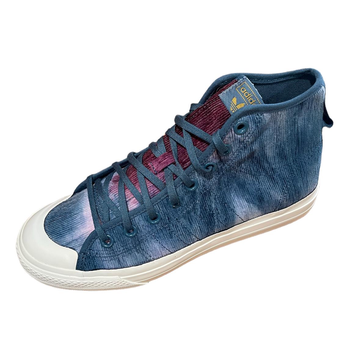 Adidas Originals Men`s Nizza HI RF H01145 Fashion Sneaker 9.5 10 Size Blue Gray/Blue Violet/White