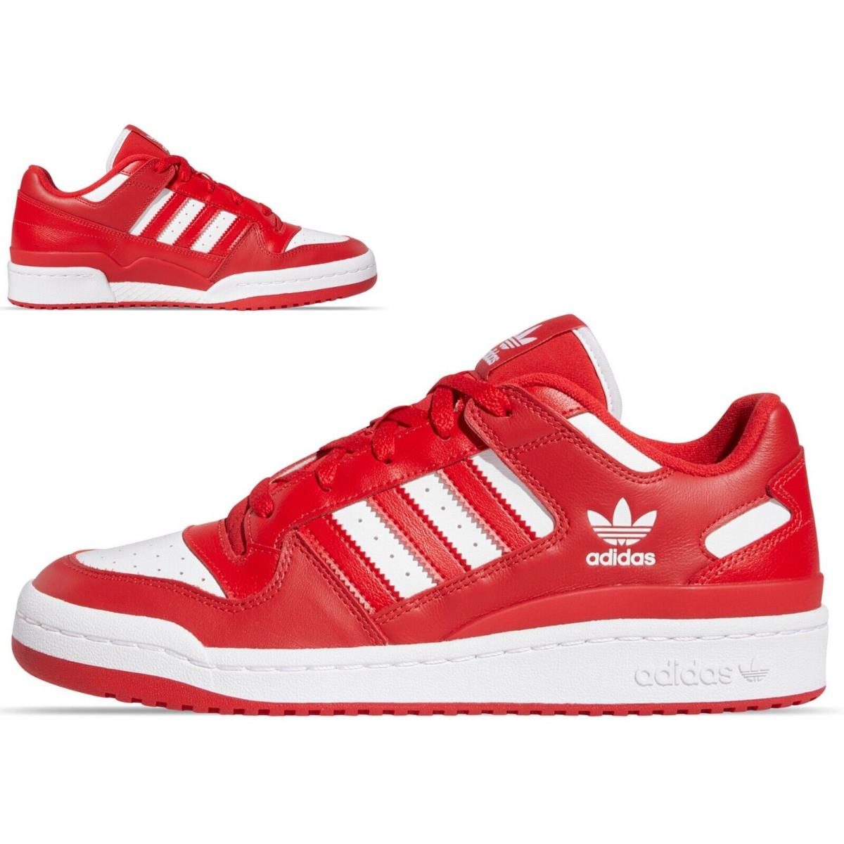 Adidas Originals Forum Men`s Athletic Sneakers Low Casual Red White All Size