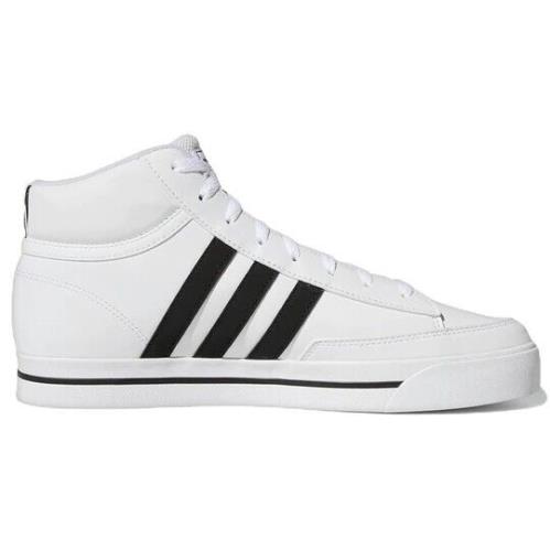 Adidas Men`s Retrovulc Mid Skateboard Sneakers GW8368 White Black Sz 10-11 - White