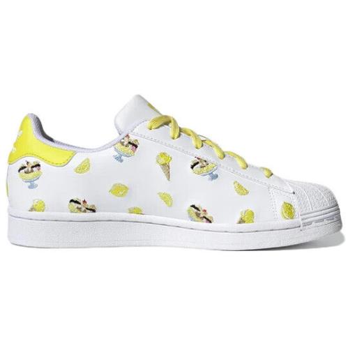 Women`s Adidas Originals Superstar `white Yellow` H05672 - White