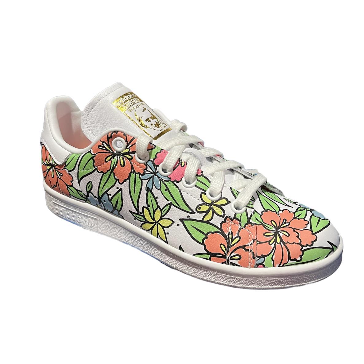 Adidas Originals Women`s Stan Smith GV7896 GV7895 Sneaker - White/Flowers