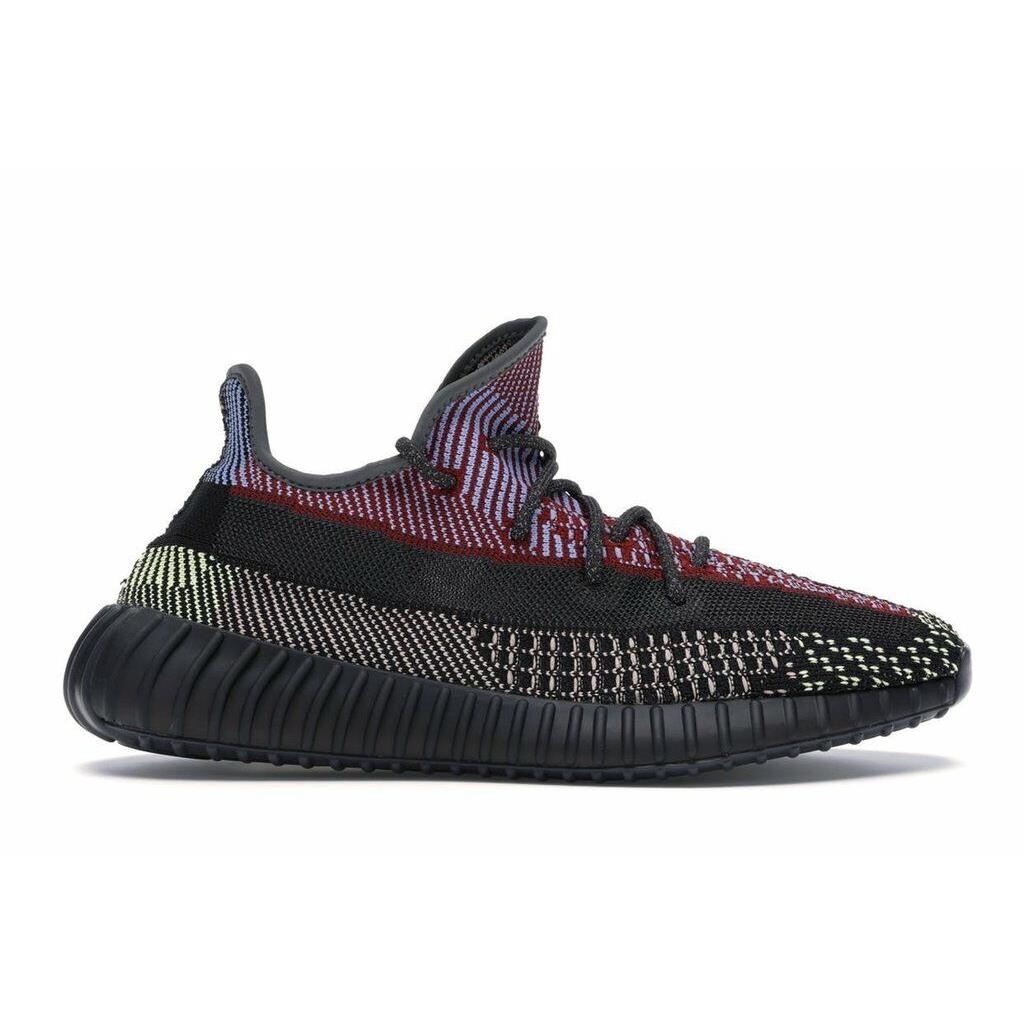 Men`s Adidas Yeezy Boost 350 V2 `yecheil Non-reflective` FW5190 - Black/Multi