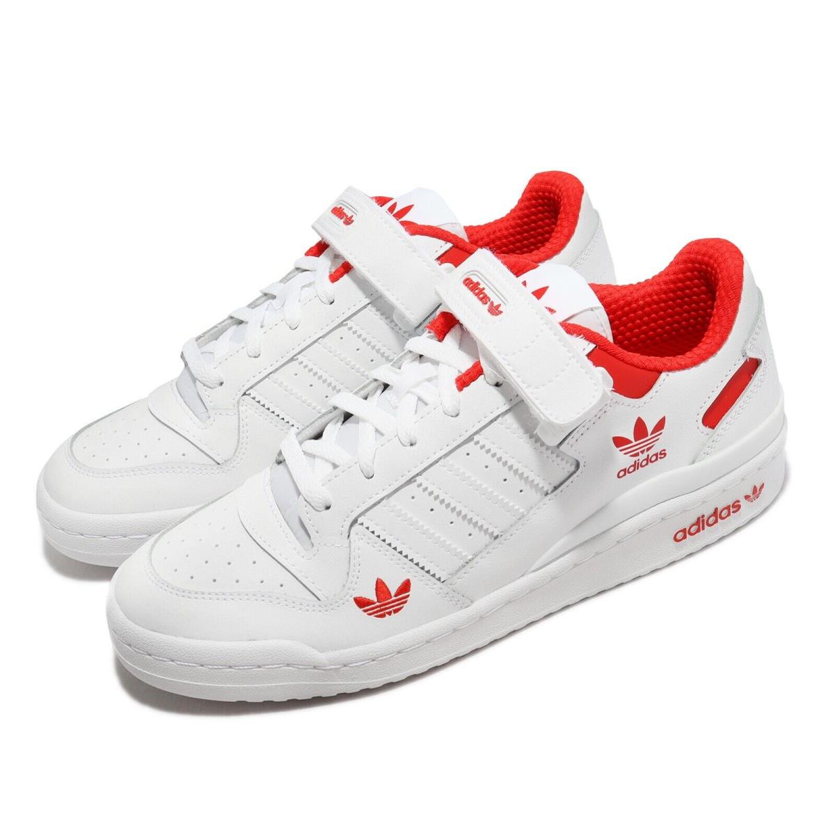 Adidas Forum Low Cloud White Red . . Women Sizes: 9.5 - 11.5 - Red