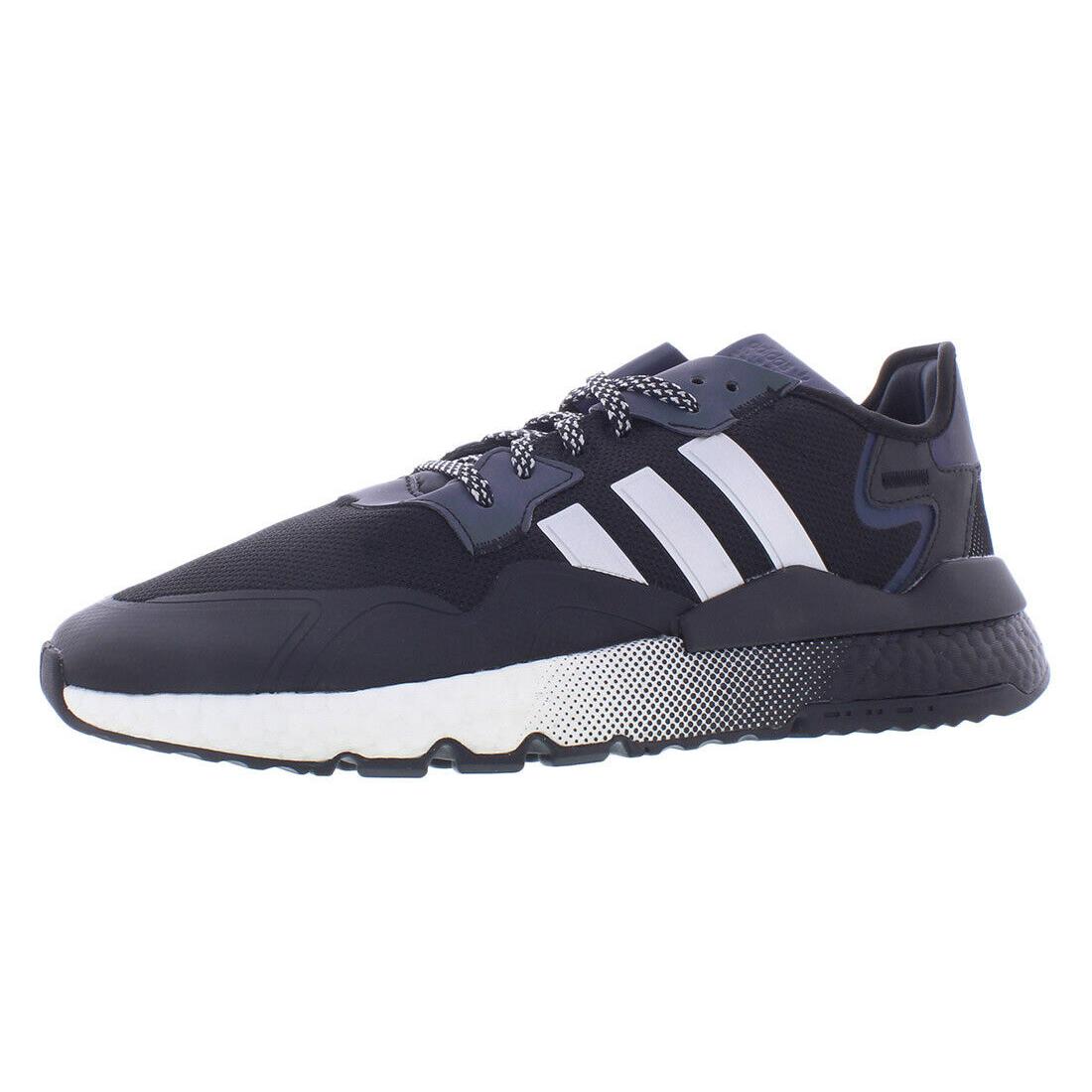 Adidas Nite Jogger Mens Shoes Size 5 Color: Black - Black, Main: Black