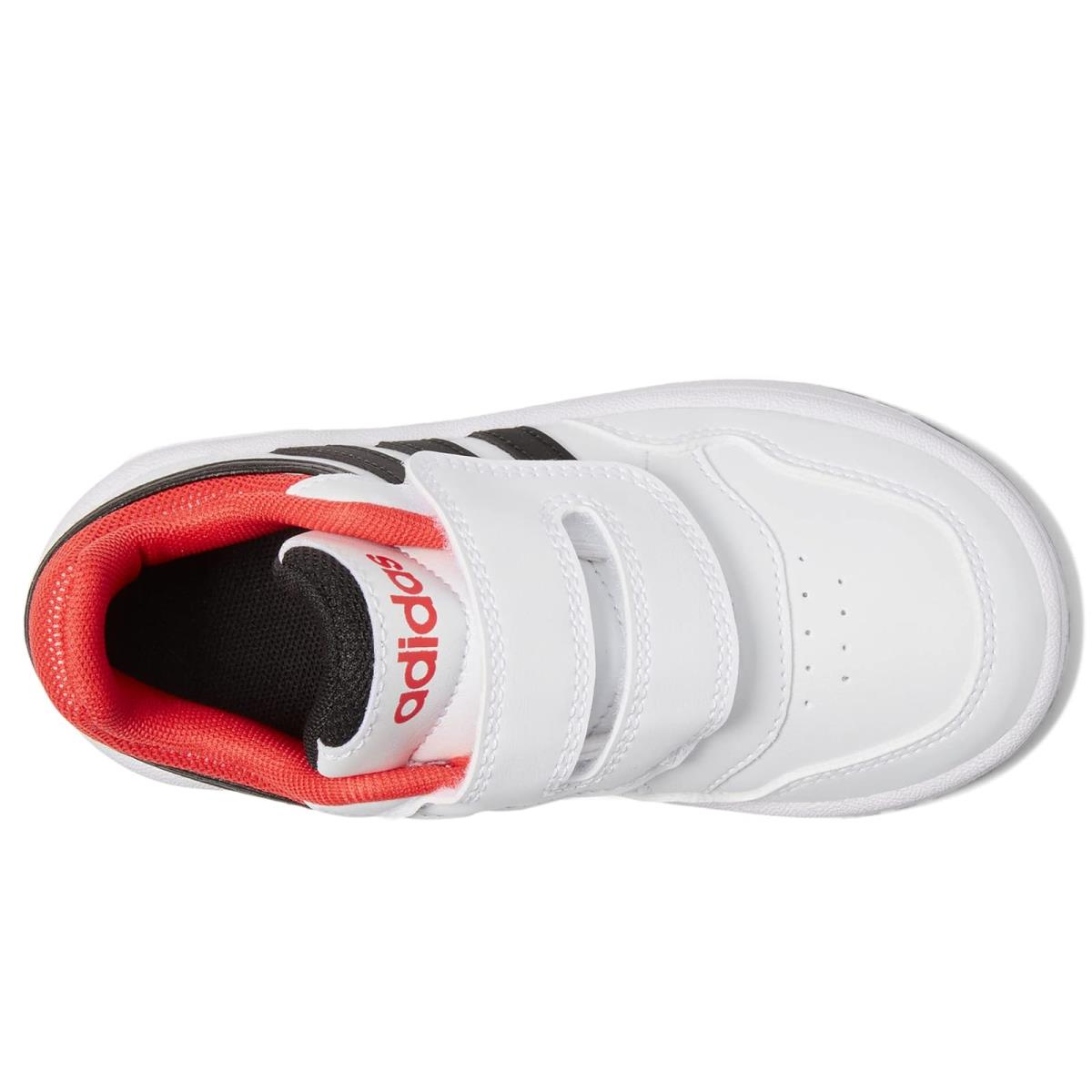 Boy`s Shoes Adidas Kids Adidas Kids Hoops Sneakers Toddler - White/Black/Bright Red