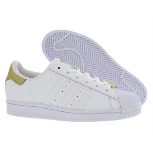 Adidas Originals Superstar J Boys Shoes Size 5 Color: White/gold