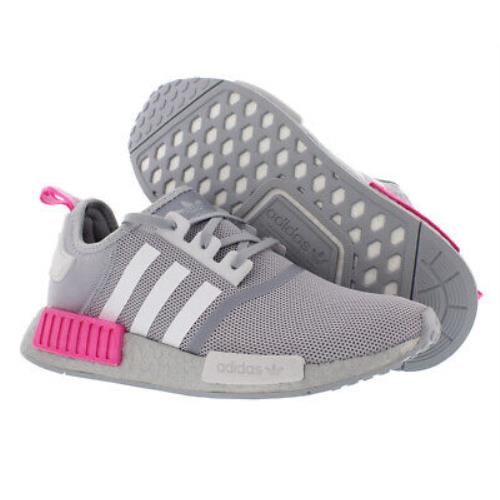 Adidas Nmd R1 GS Girls Shoes Size 7 Color: Grey/white/pink - Grey/White/Pink, Main: Grey