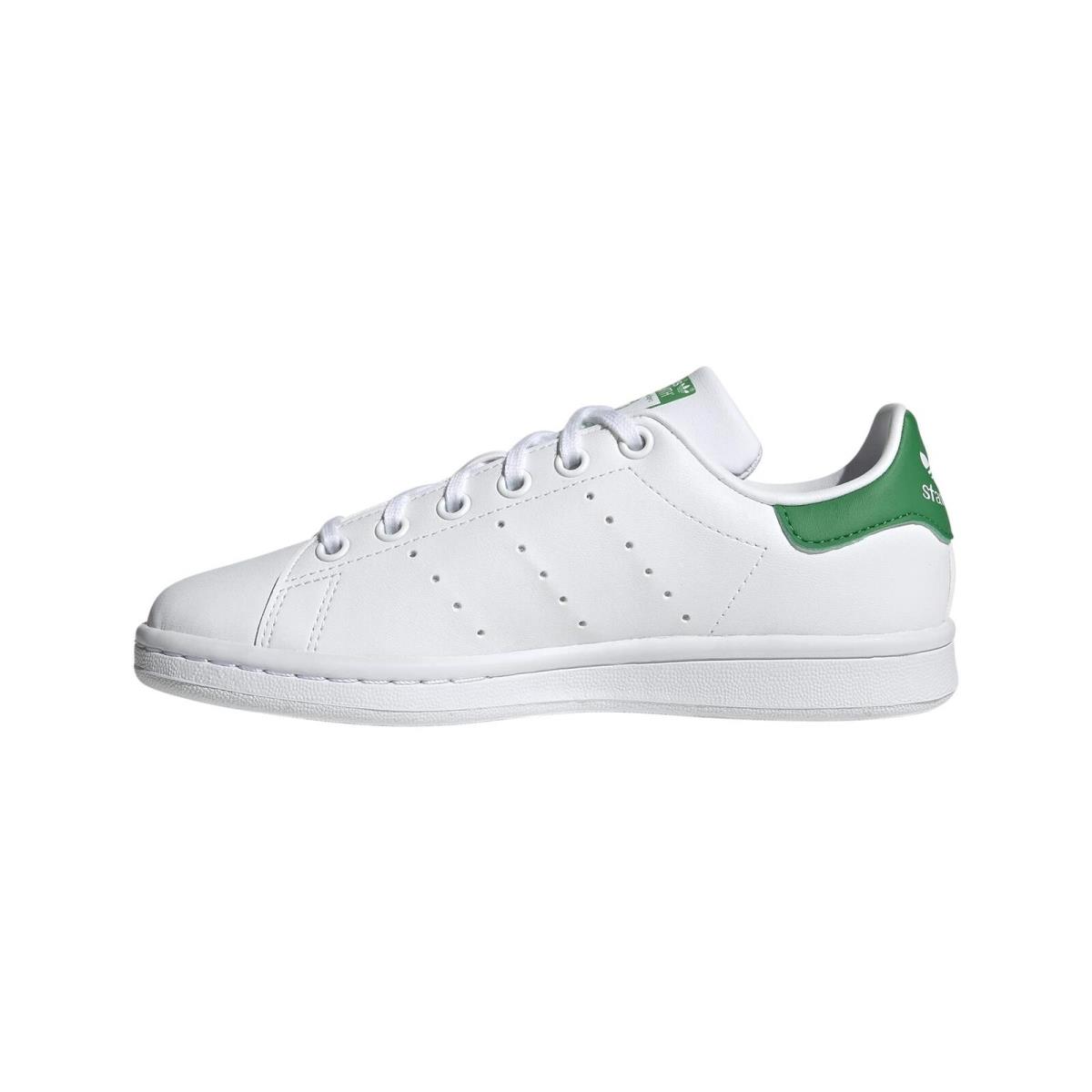 Adidas Originals Kids Stan Smith Sneaker White Green Size 7K - White/Green