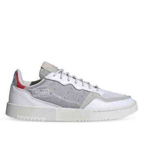 Adidas Mens Supercourt Lace Up Originals Sneakers 6 White Silver Metallic