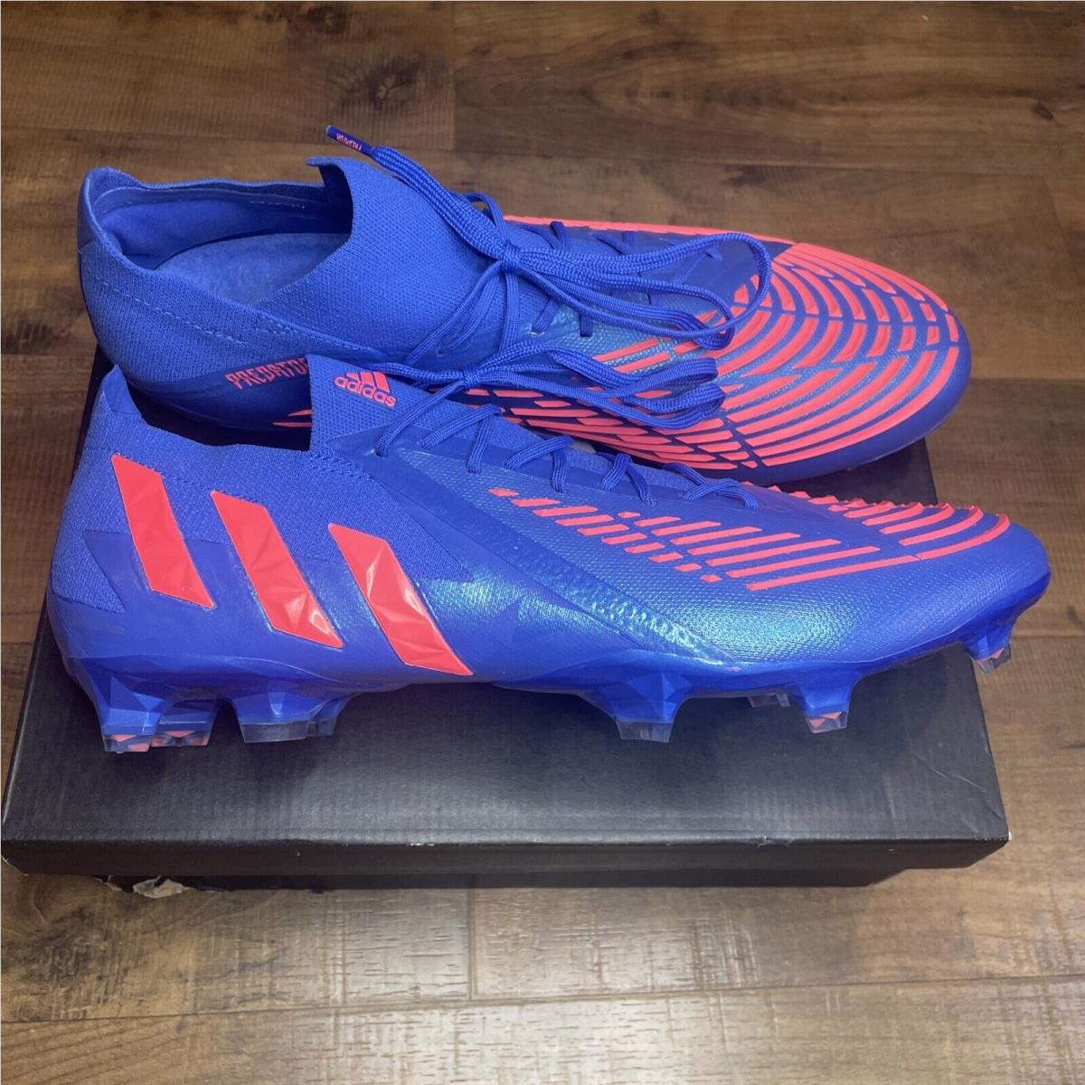 Adidas Predator Edge.1 Low FG H02954 Blue Red Mens Soccer Cleats Mens Size 13