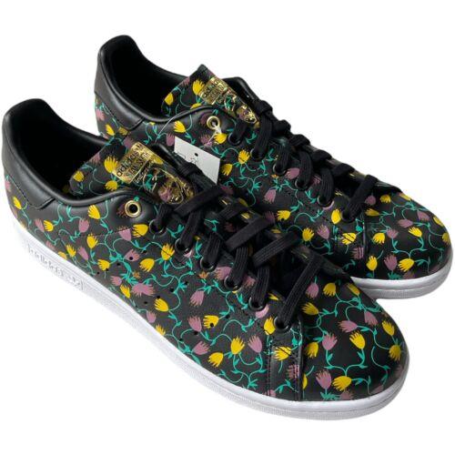 Women s Sneakers Size 11 Adidas Stan Smith W Black Floral/ Gold EH2036