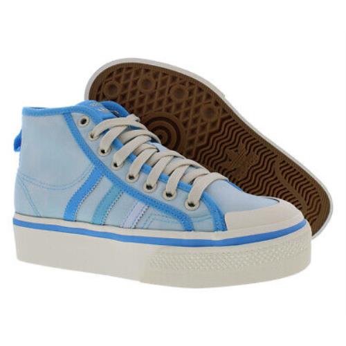 Adidas Nizza Platform Mid Womens Shoes Size 6.5 Color: Blue/white - Blue/White, Main: Blue