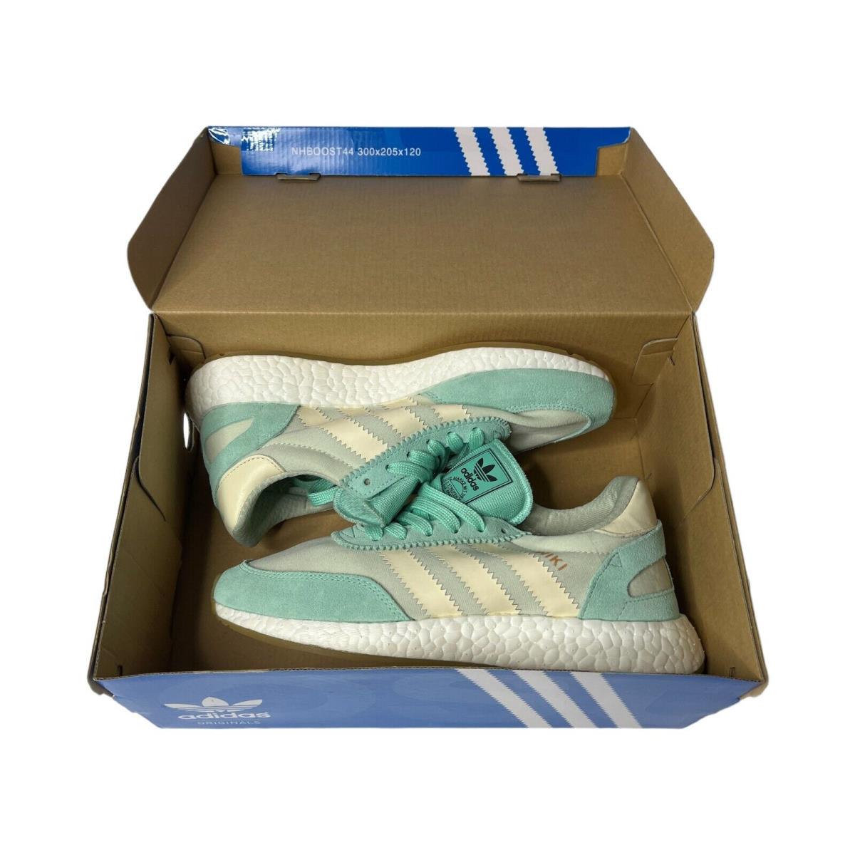 Adidas Iniki Runner Easy Foam Green Cream Running Sneaker Women s Size 6.5