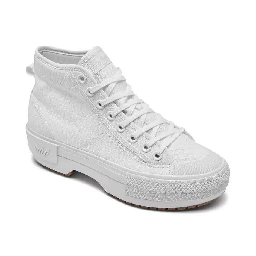 Adidas Women`s Size 9 Originals Nizza Trek Sneaker Boots White Gum