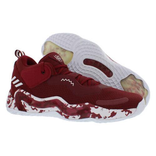 Adidas SM D.o.n Issue 3 Unisex Shoes Size 17 Color: Dark Red/white - Dark Red/White, Main: Red