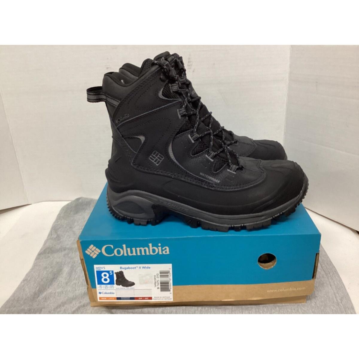 Columbia Bugaboot II Wide Mens Insulated/waterproof Boot BI 1675-010 Black