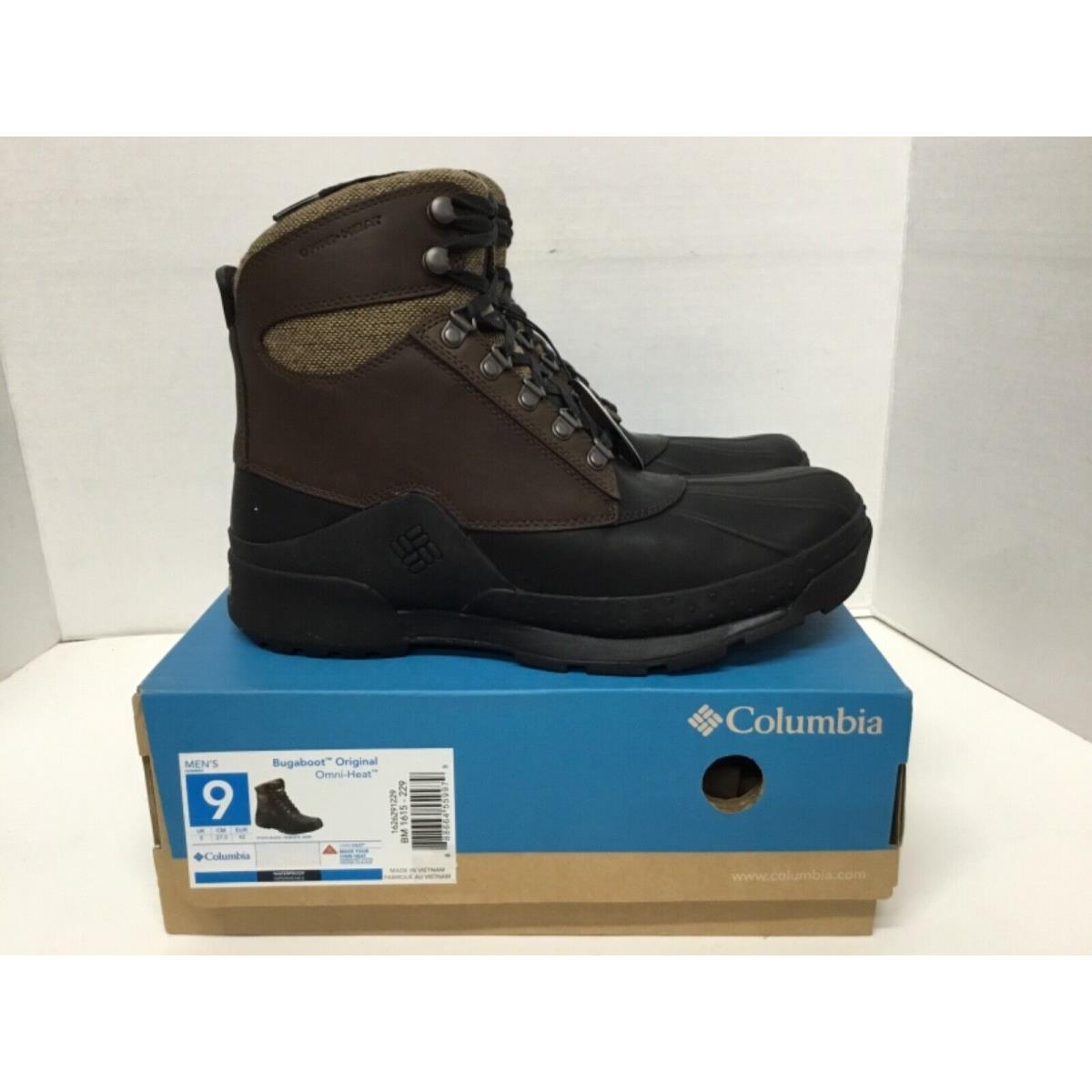 Columbia Bugaboot Omni-heat Mens Waterproof Boots BM 1615-229 Stout/blk