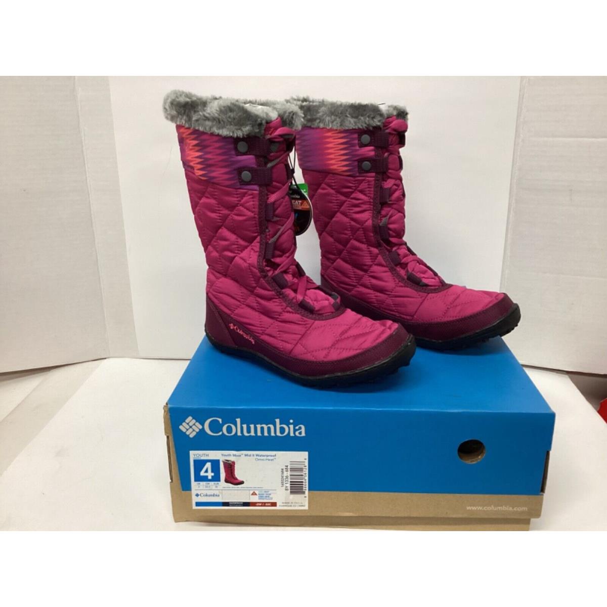 Columbia Youth Minx Mid II Waterproof Omni-heat Girls Boot Pink BY 1336-684