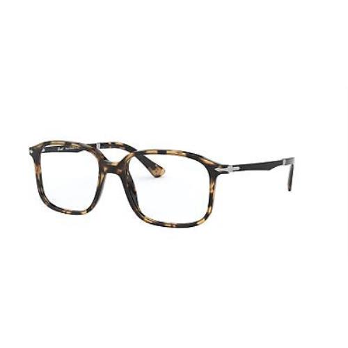 Persol PO3246V 1056 Brown Beige Tortoise Demo Lens Rectangle 51 Men`s Eyeglasses