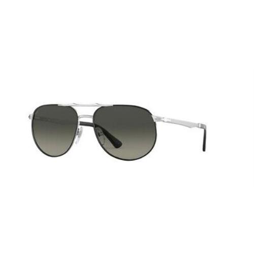 Persol 0PO2455S-107471 Black Silver Grey Gradient 60 mm Men`s Sunglasses