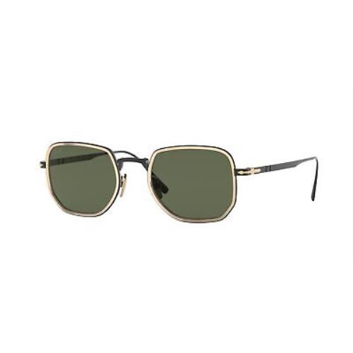 Persol PO5006ST 800831 Pillow Black Gold Green 47 mm Unisex Sunglasses