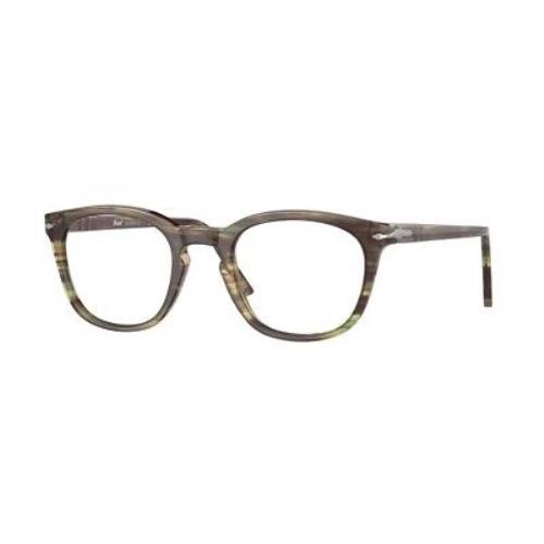 Persol PO3258V 1156 Striped Green Transparent 48 mm Unisex Eyeglasses