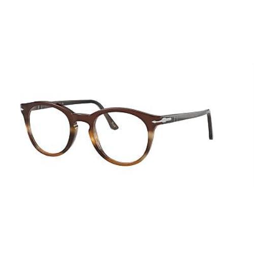 Persol PO3259V 1136 Striped Brown Grey B Demo Lens Panthos 48 m Men`s Eyeglasses