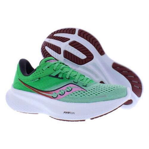 Saucony Ride 16 Womens Shoes - Main: Green