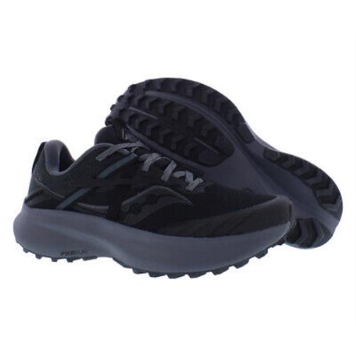 Saucony Ride 15 TR Womens Shoes - Black/Charcoal, Main: Black