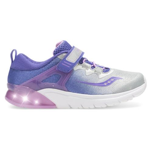 Saucony Flash Girls Size 2.5 Purple Glow A/c Sneakers N1898