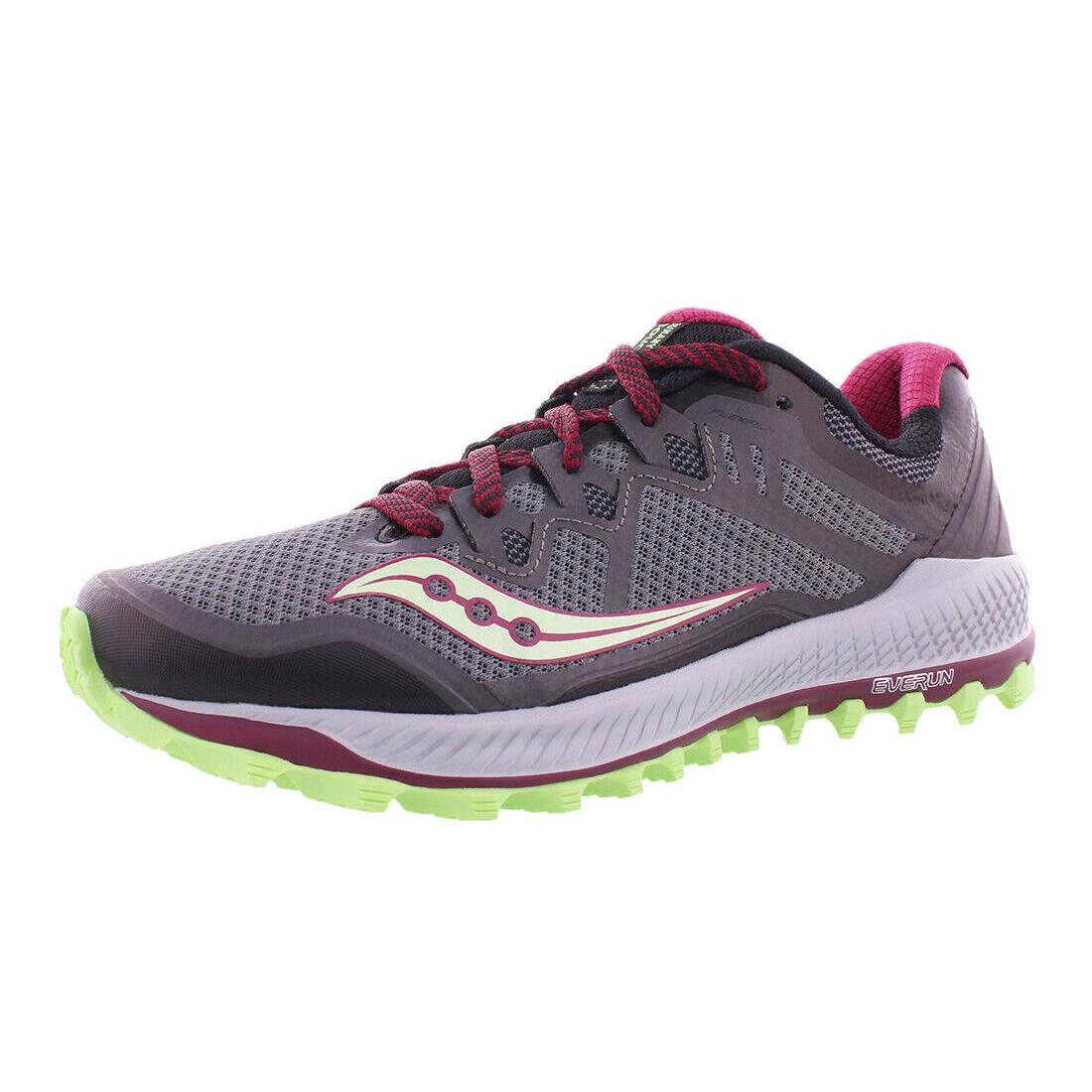 Saucony Peregrine 8 Womens Shoes Size 5.5 Color: Black/mint/berry - Black, Main: Black