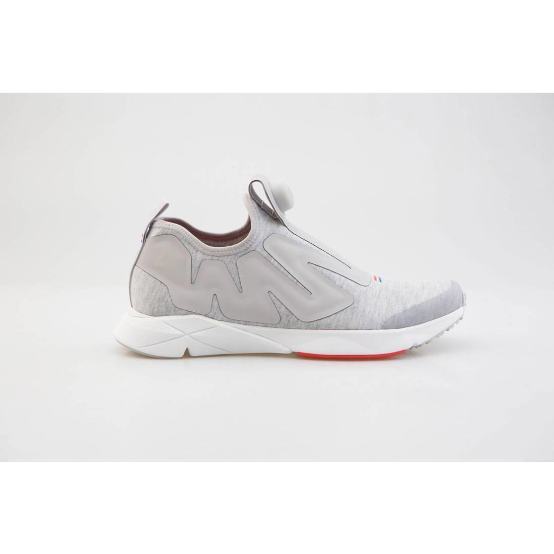 Reebok Men Pump Supreme Hoodie Gray Zinc White China Red BS7038