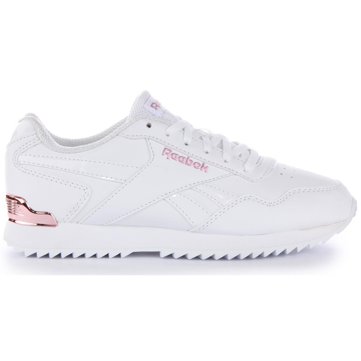 Reebok Royal Glide Ripple Ortholite Lace Up Sneaker White Gold Womens US 5 - 10 - WHITE GOLD