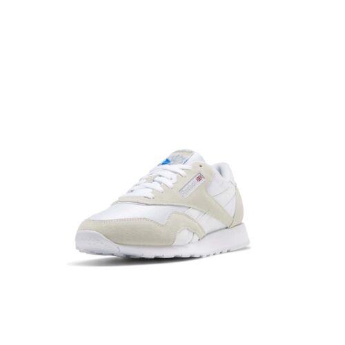 Reebok Men`s Classic Nylon Sneaker White/white/grey FV1593
