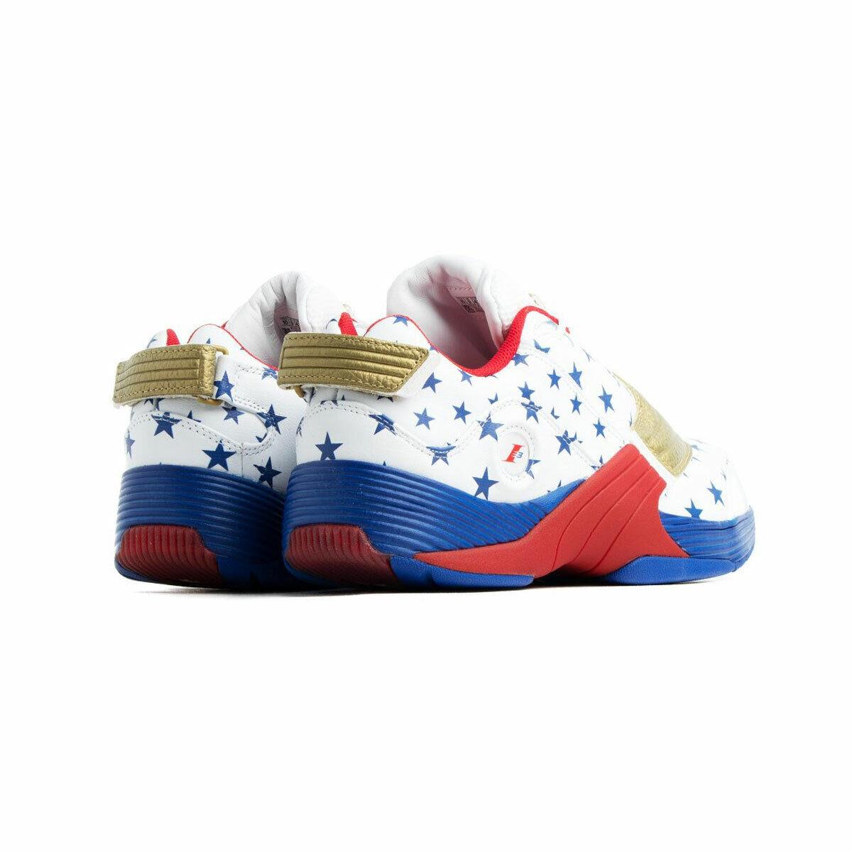 Reebok X Atmos Men`s Answer 5 Low Usa FW7486 White / Scarlet / Cobalt SZ 7-13