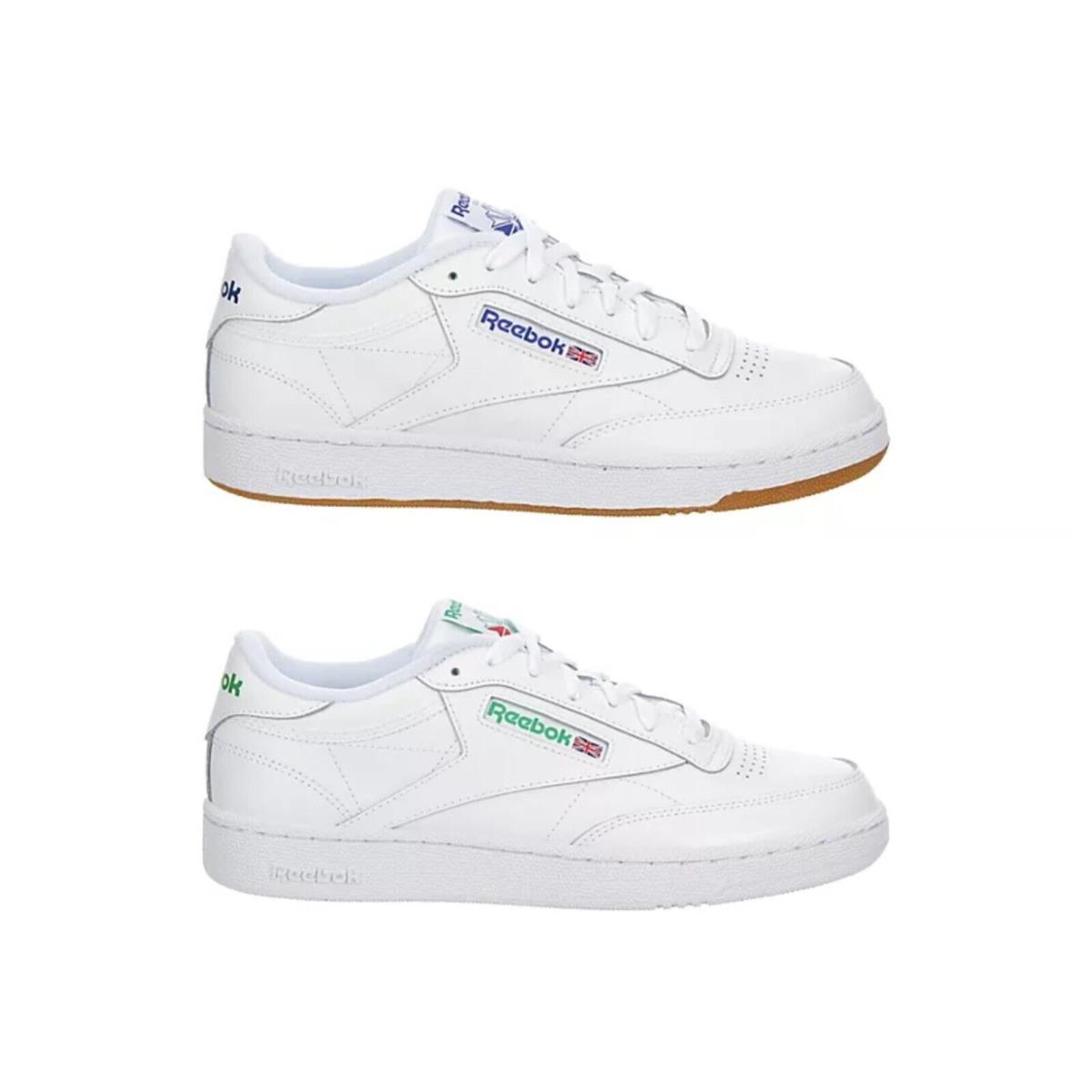 Reebok Mens Classic Casual and Training Comfort Club C Sneaker - White/Blue