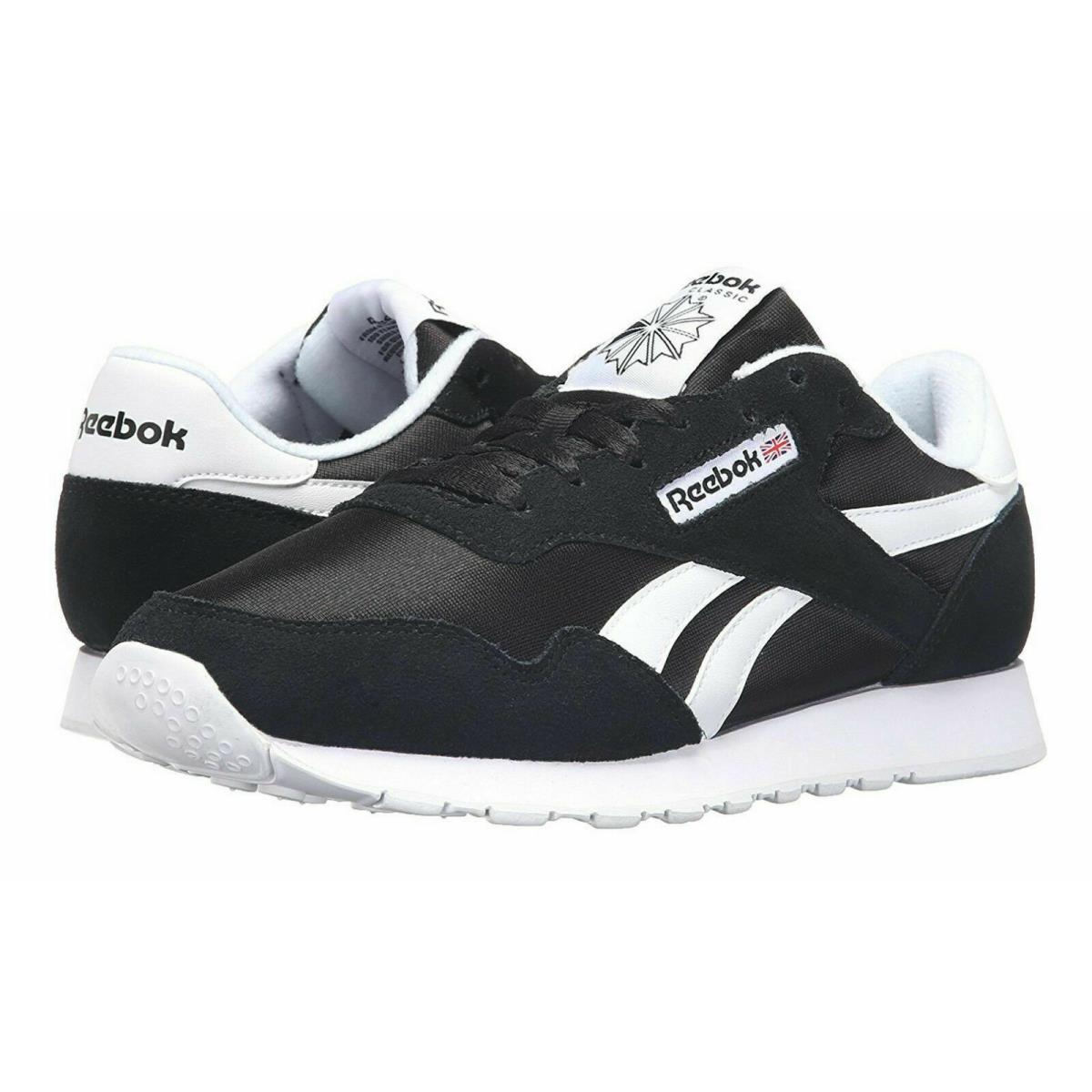 Men Reebok Classic Royal Nylon BD1553 Black White - Black