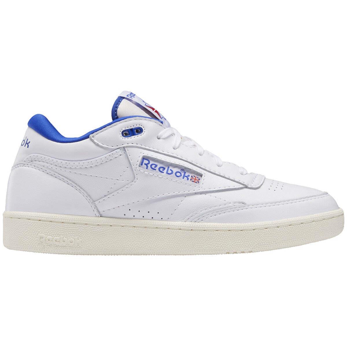 H69121 Mens Reebok Club C Mid II Vintage - White/Bright Cobalt/Classic White