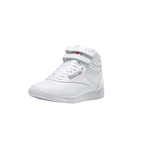 Reebok Women`s Freestyle Hi Top Sneakers White/silver 2431