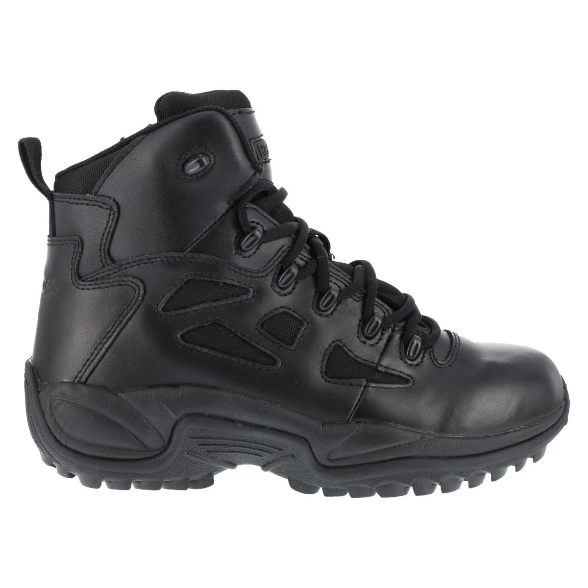 Reebok Mens Black Leather Work Boots Rapid Response Stealth 6 M