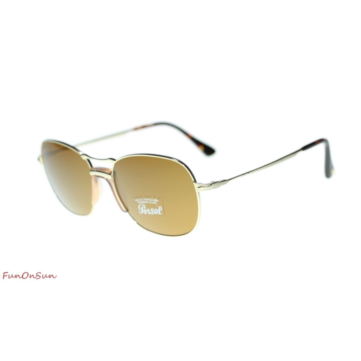 Persol Mens Sunglasses PO2449S 107633 Gold/brown Lens 56mm