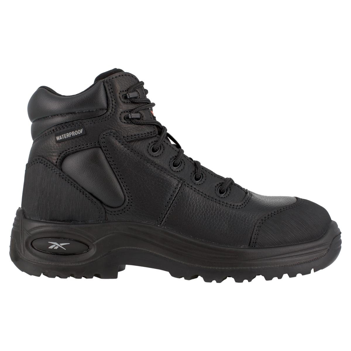 Reebok Mens Black Leather Work Boots 6in WP PR Trainex Sport CT M