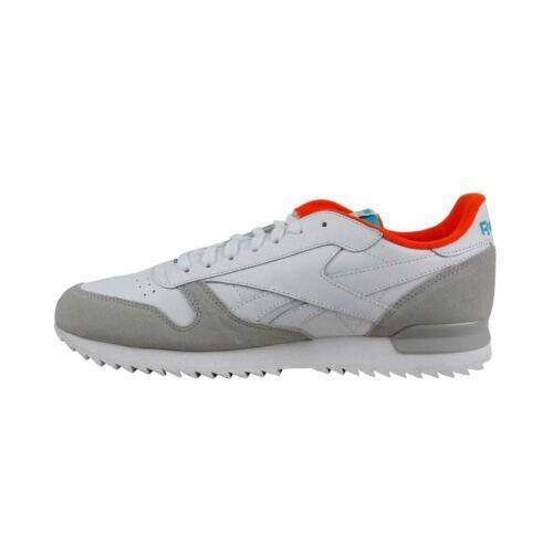 CN5878 Mens Reebok CL Leather Ripple Clip SU - White/Skull Grey