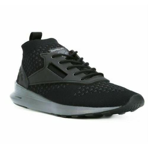 Reebok Zoku Runner Ultraknit Black Alloy Gray Mens Running Sneakers BD4178 - Black