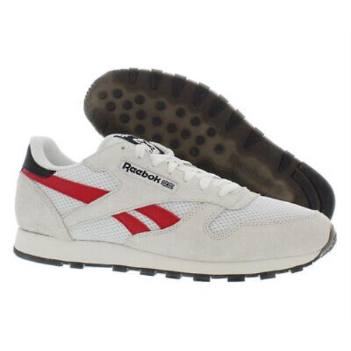 Reebok Classic Leather Hrn Unisex Shoes Size 11 Color: White/red/off-white - Gray, Main: Off-White