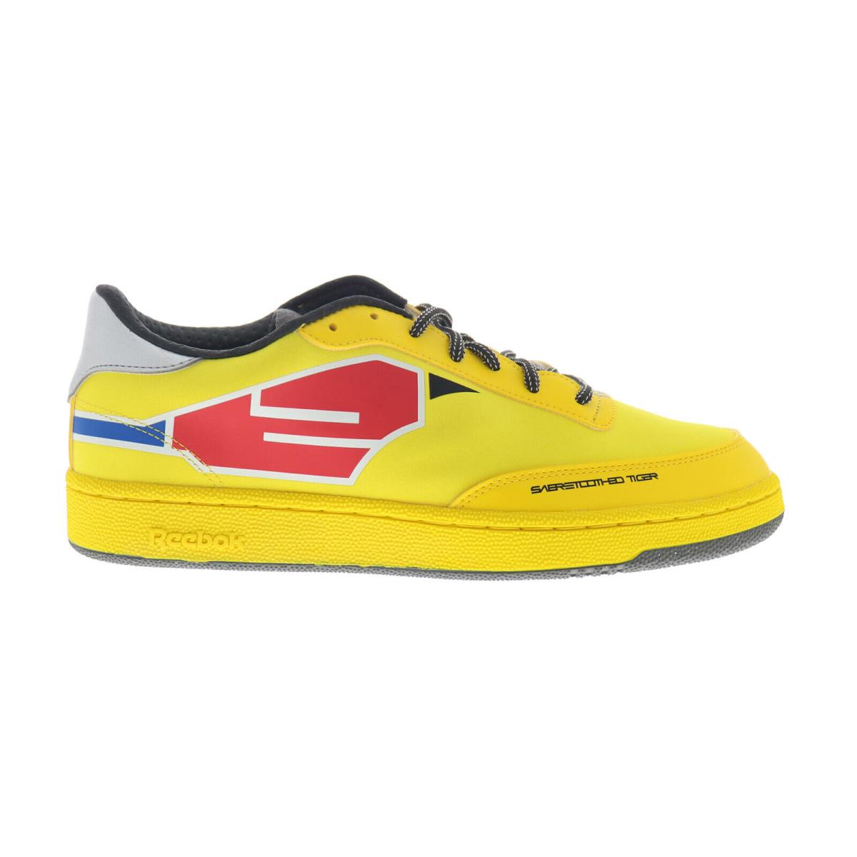 Reebok Club C Power Rangers Mens Yellow Canvas Lifestyle Sneakers Shoes 10.5 - Yellow