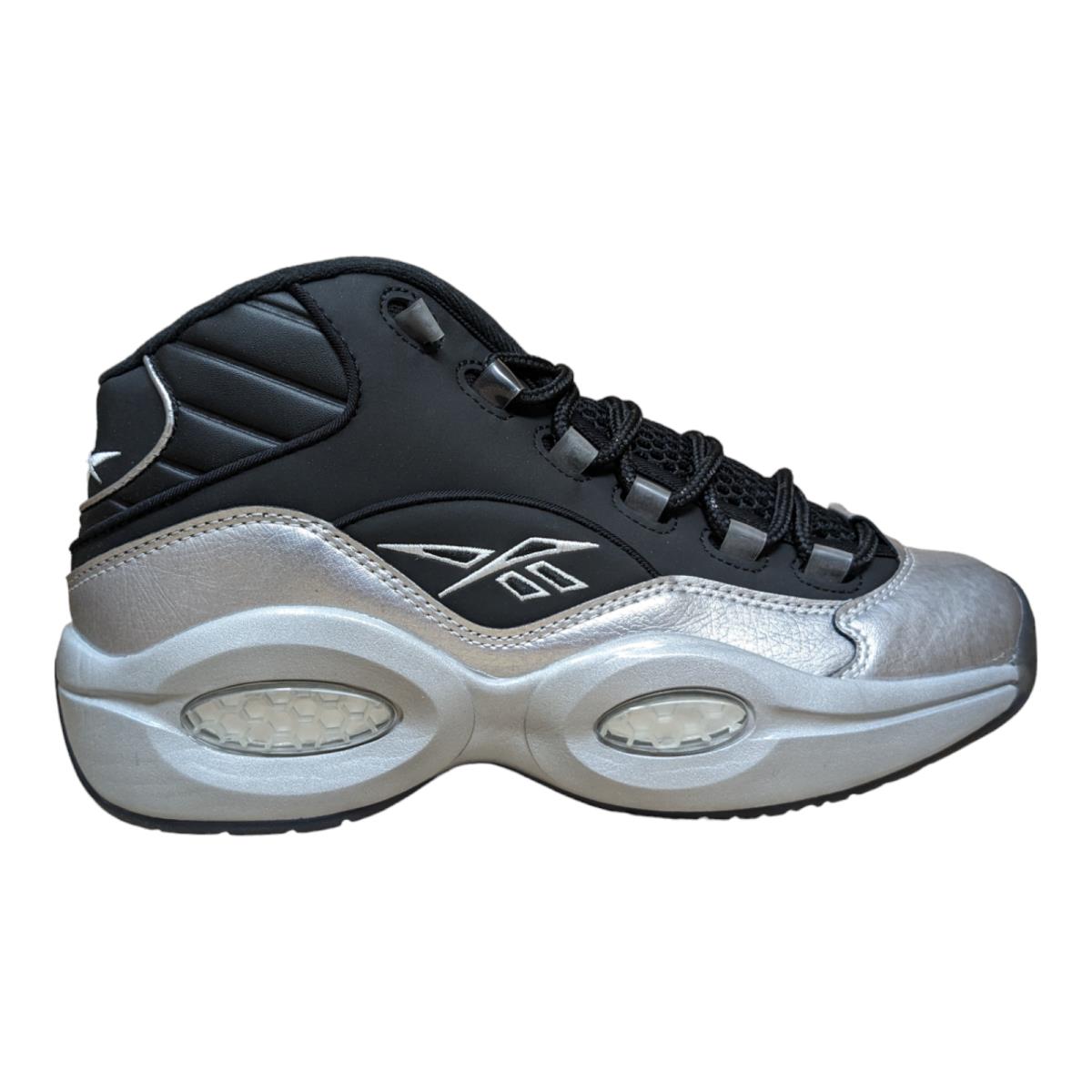 Reebok Men`s Question Mid Basketball Shoe - US Shoe Size 8.5 Black - GX7925